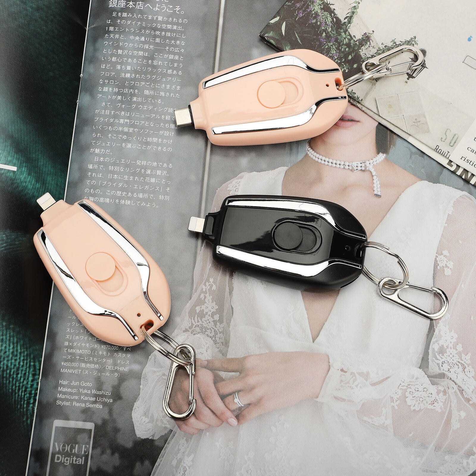 Charge on the Go: Mini Power Bank Keychain